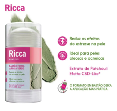 Bastao facial argila verde ricca