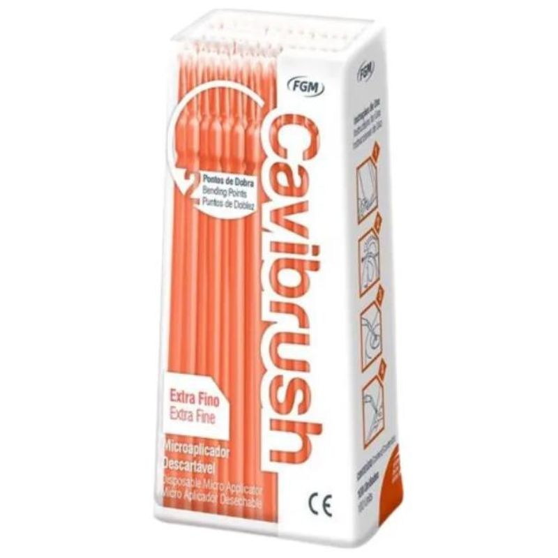 Cavibrush haste ext fino laranj cx c/100 - fgm
