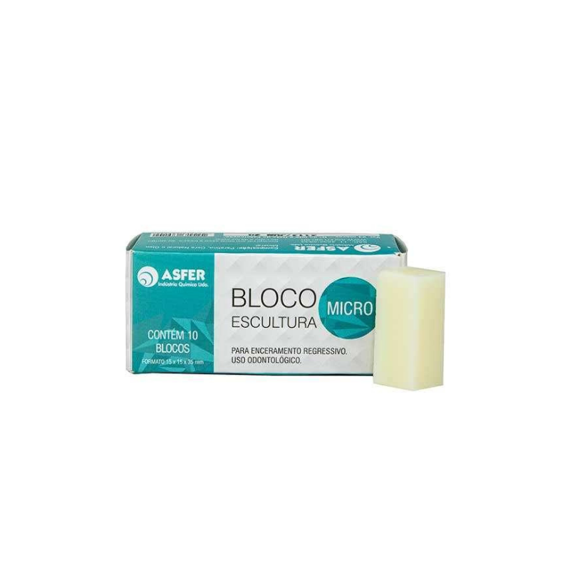Cera p/escult micro bloco c/10 asfer