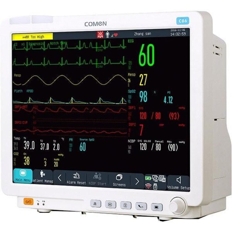 Comen- monitor c86 spo2 ibp etco2 desf